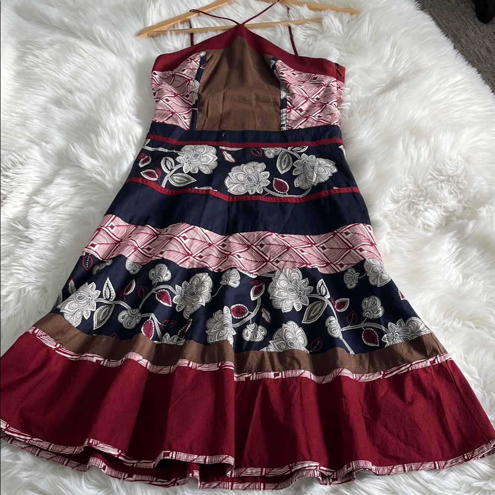 BCBGMaxAzria Multicolor Floral Midi Dress
